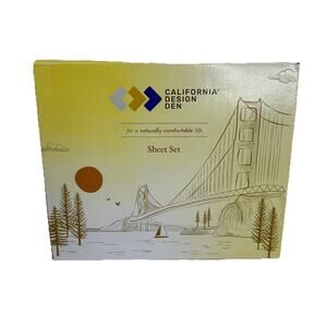 California Design Den Full Size Set - Indigo Navy Blue, 100% Cotton Sheets